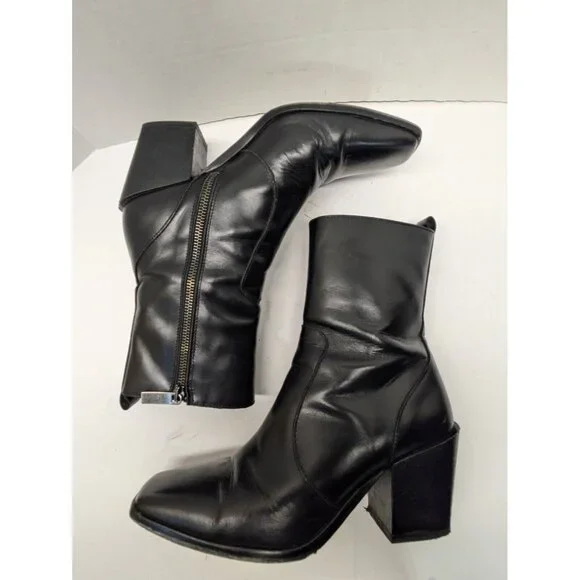 Thursday Boots Leather Zip Boots Men's Captain Lace-Up Boot In